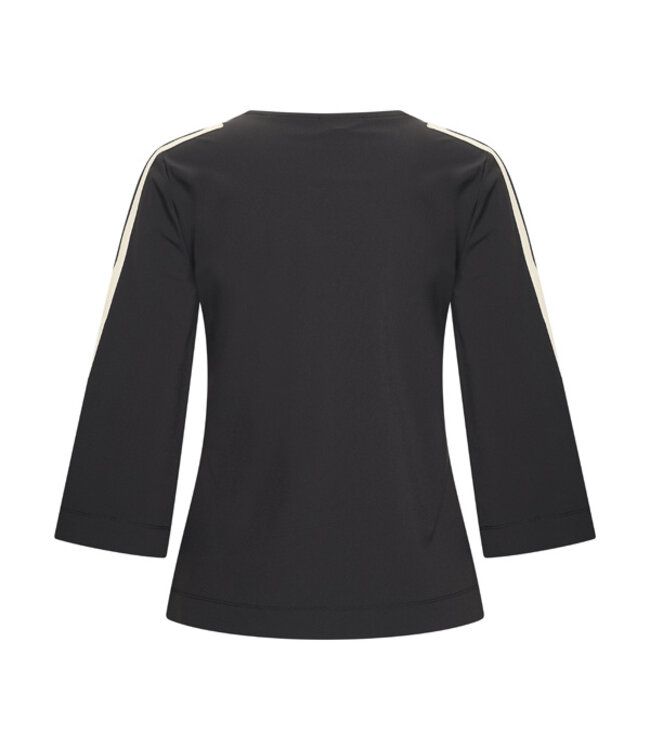 MI PIACE Travel Top V-hals Tape 2666 Black