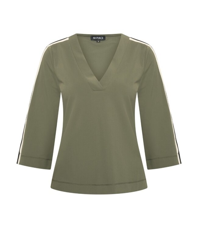 MI PIACE Travel Top V-hals Tape MP202666 Deep Depth