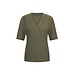 MI PIACE Travel Shirt V-Neck Ribbed MP202644 Deep Depht