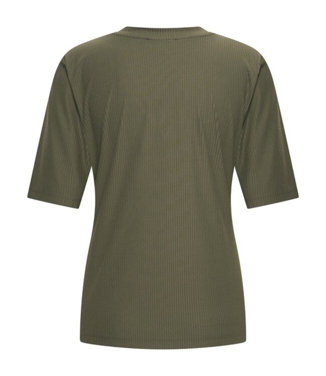 MI PIACE Travel Shirt V-Neck Ribbed MP202644 Deep Depht