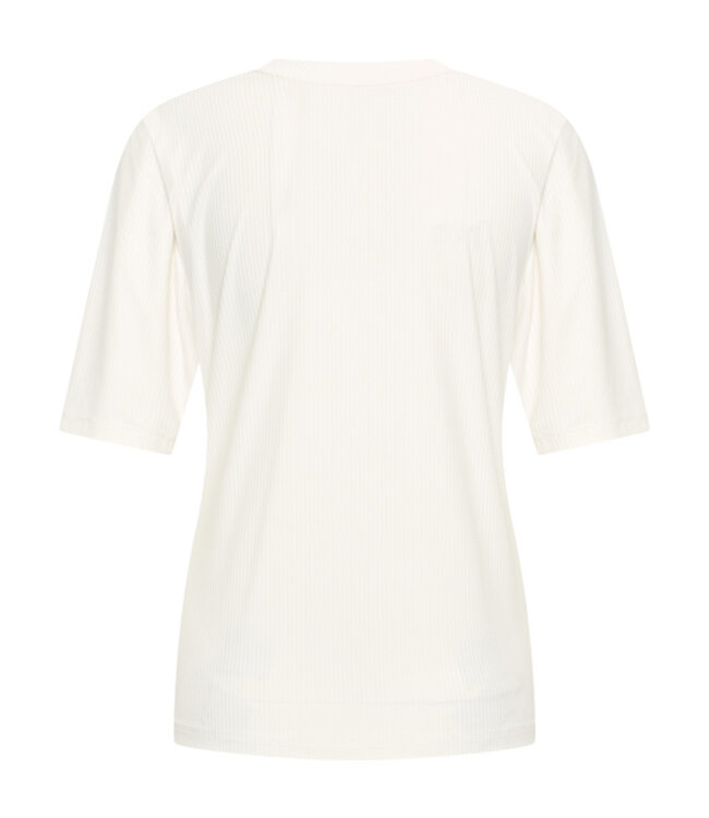 MI PIACE Travel Shirt V-Neck Ribbed MP202644 Off White