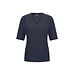 MI PIACE Travel Shirt V-Neck Ribbed MP202644 Dark Blue