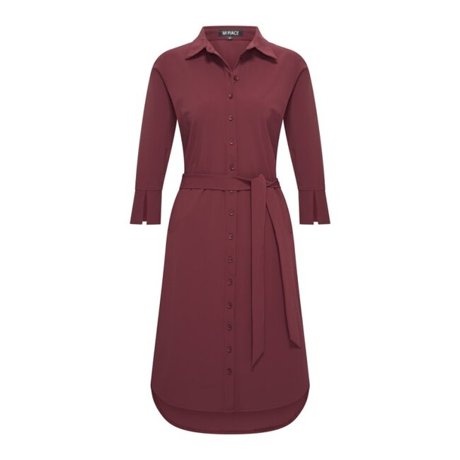 MI PIACE Travel Jurk Uni 2092 Burgundy