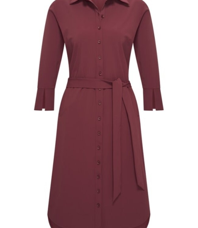 MI PIACE Travel Jurk Uni 2092 Burgundy