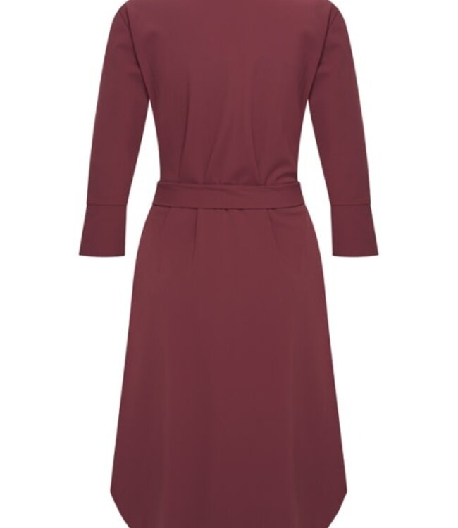 MI PIACE Travel Jurk Uni 2092 Burgundy