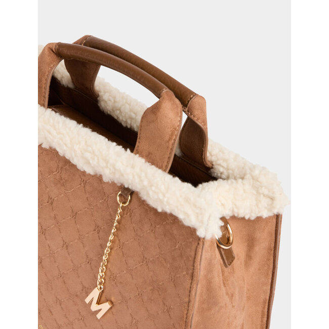 Morgan Suede monogram bag 252-2Clark Camel