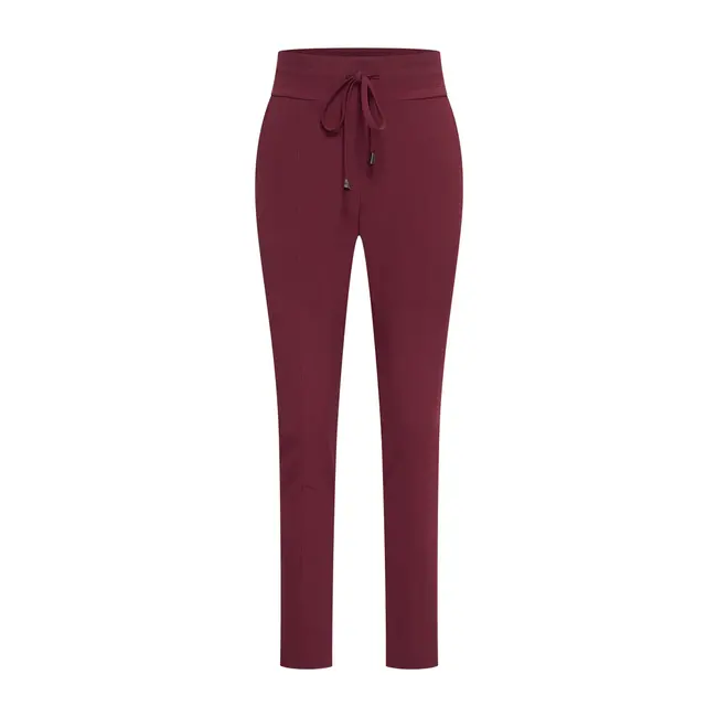 MI PIACE Bonded Travel Broek Skinny  202632 Burgundy