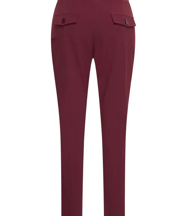 MI PIACE Bonded Travel Broek Skinny  202632 Burgundy