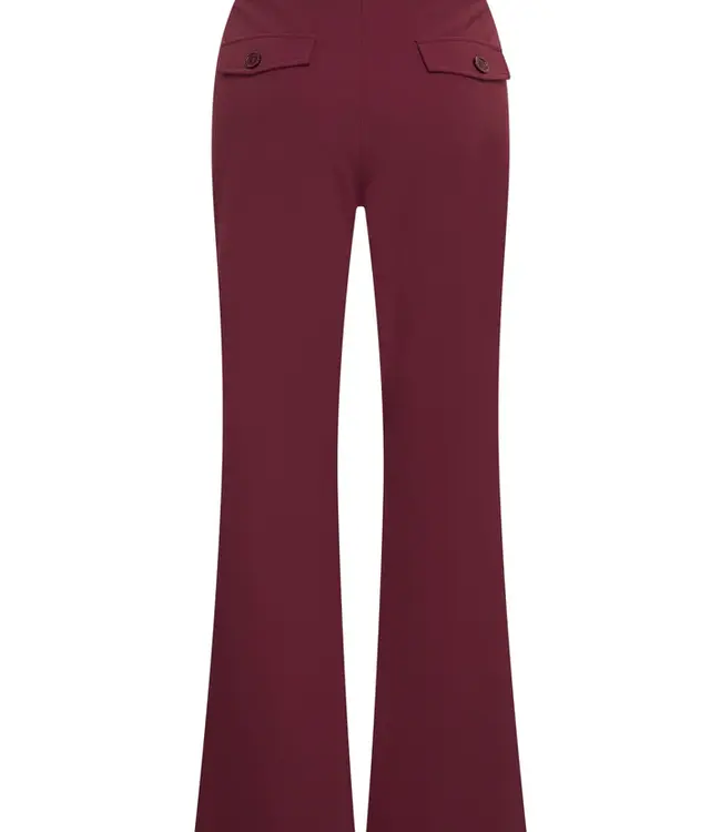 MI PIACE Bonded Travel Broek Flared 202631 Burgundy