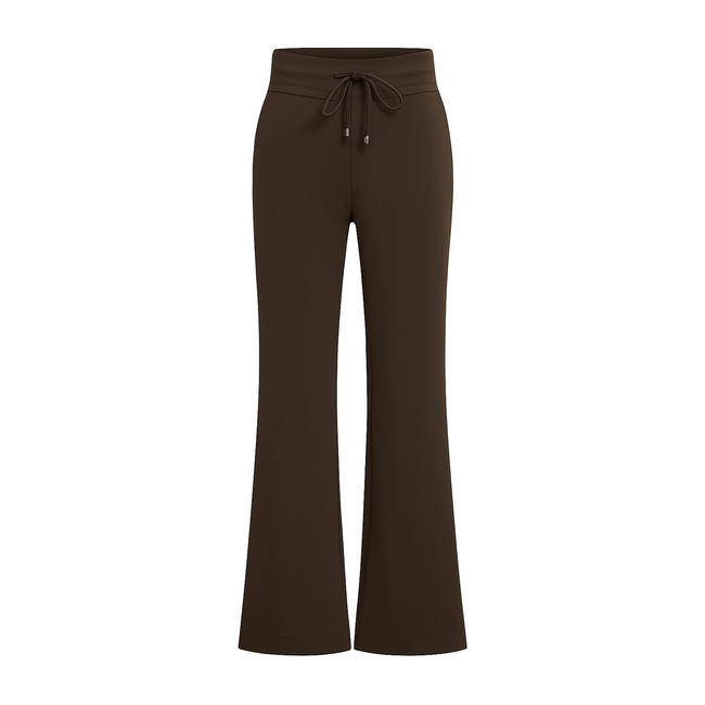 MI PIACE Bonded Travel Broek Flared 202631 Espresso