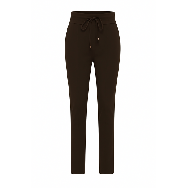 MI PIACE Bonded Travel Broek Skinny  202632 Espresso