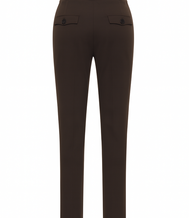 MI PIACE Bonded Travel Broek Skinny  202632 Espresso