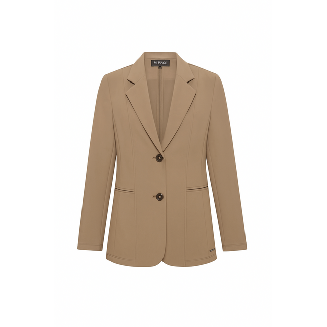 MI PIACE Bonded Travel Lang Blazer 202634 Latte