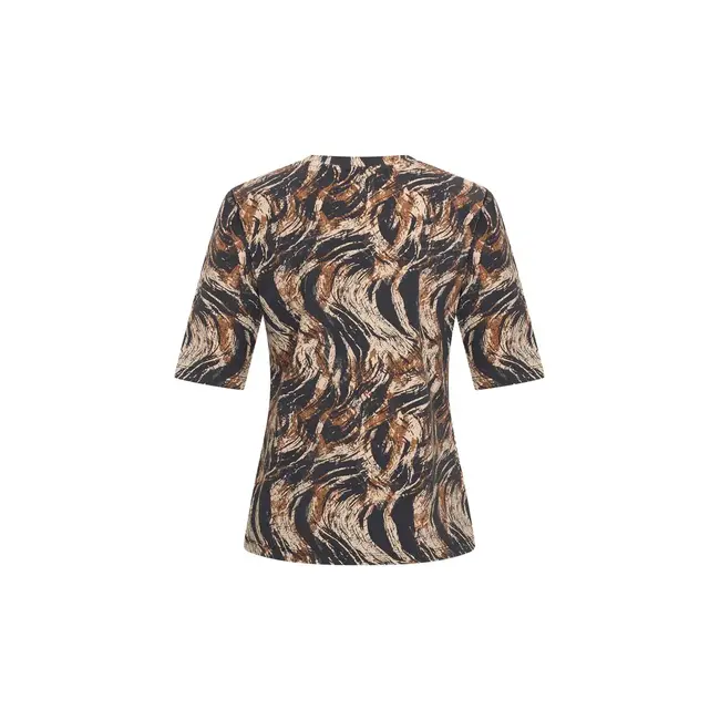 MI PIACE Travel T-shirt Swirly Print Caramel 202271