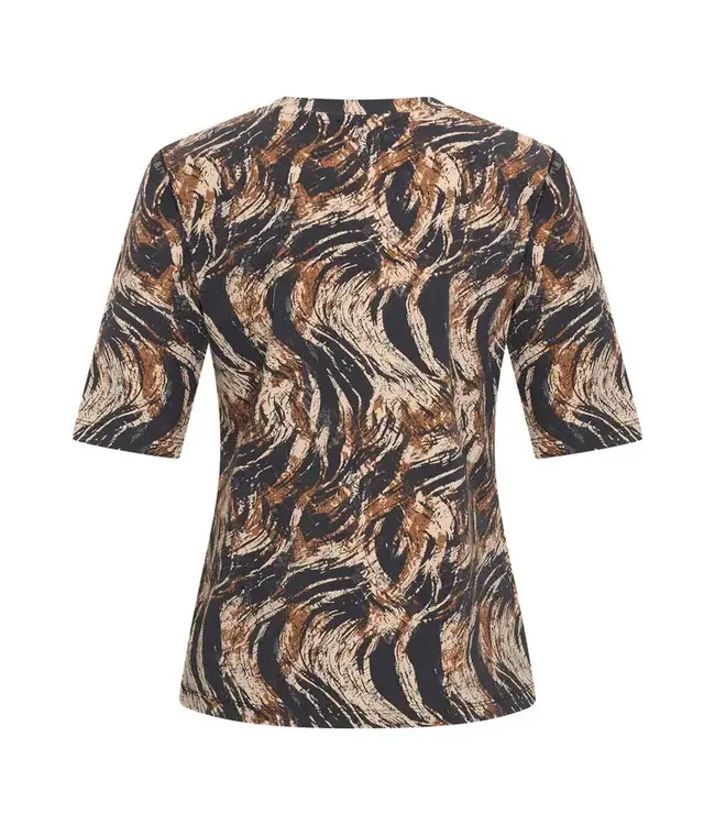 MI PIACE Travel T-shirt Swirly Print Rust 202271