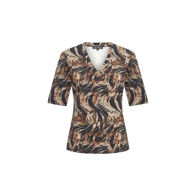 MI PIACE Travel T-shirt Swirly Print Caramel 202271