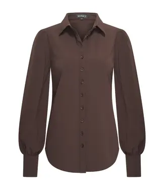MI PIACE Travel Blouse Pofmouw Uni Espresso 202037