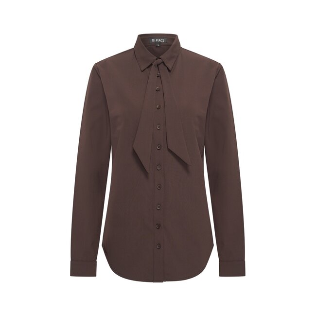 MI PIACE Travel Blouse Bow Espresso 202709