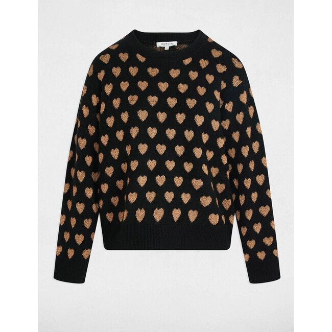 Morgan Printed jumper round neck 252-Mcoeur black