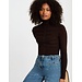 Morgan Fitted high neck sweater 132- Mentos dark brown