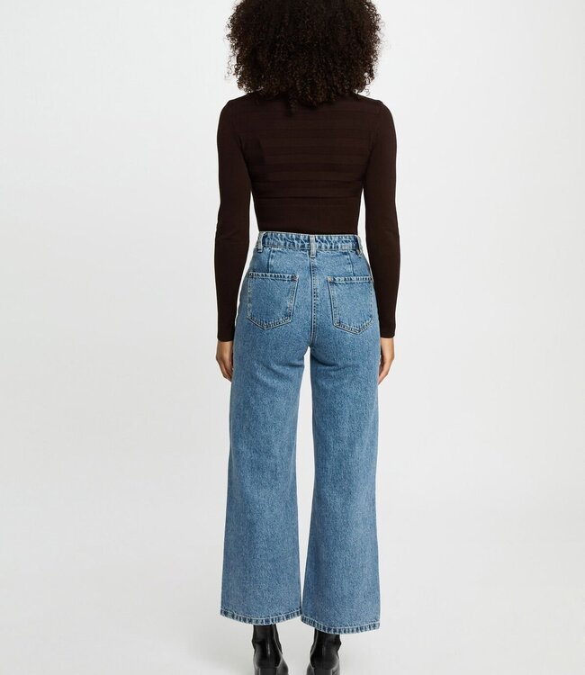 Morgan Fitted high neck sweater 132- Mentos dark brown