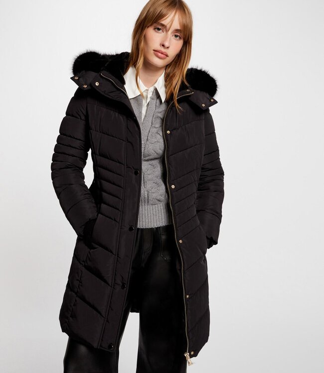 Morgan Long padded jacket with hood 242-Galex black