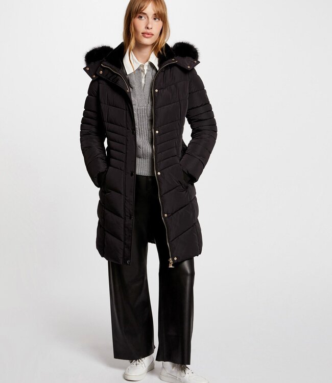 Morgan Long padded jacket with hood 242-Galex black