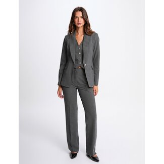 Morgan Fitted striped blazer 252-Vboky mid-grey