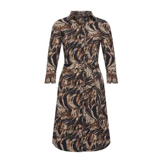 MI PIACE Travel Jurk  Swirly Print 202092 Caramel