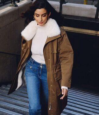 Morgan Long adjustable parka 252-Gapi Camel