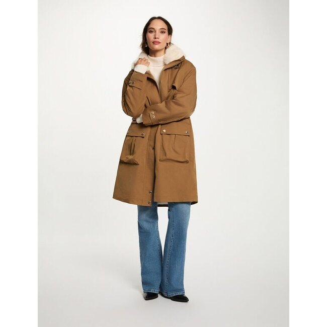Morgan Long adjustable parka 252-Gapi Camel