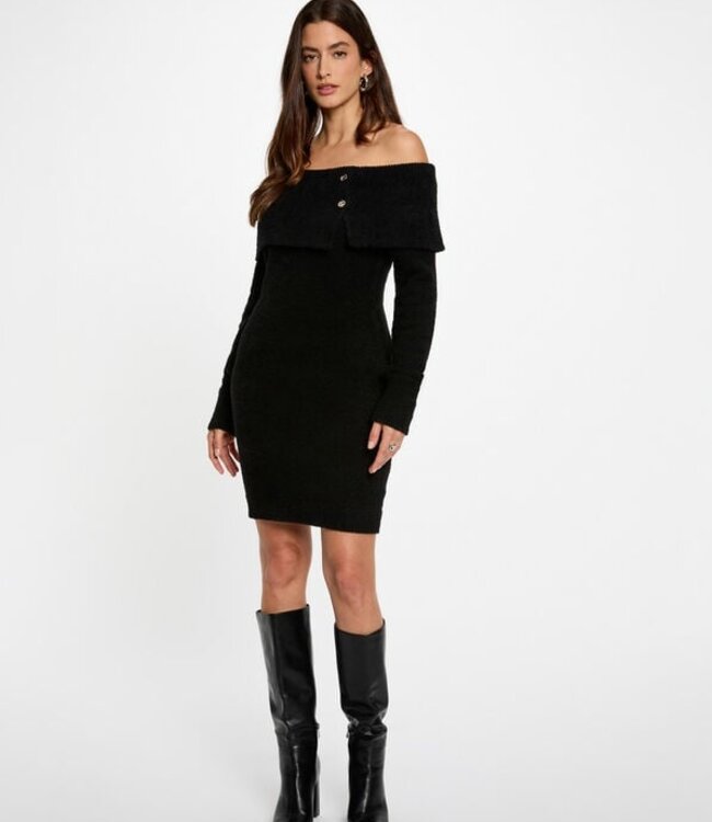 Morgan Korte off-shoulder jurk 252-RMBOGO Black