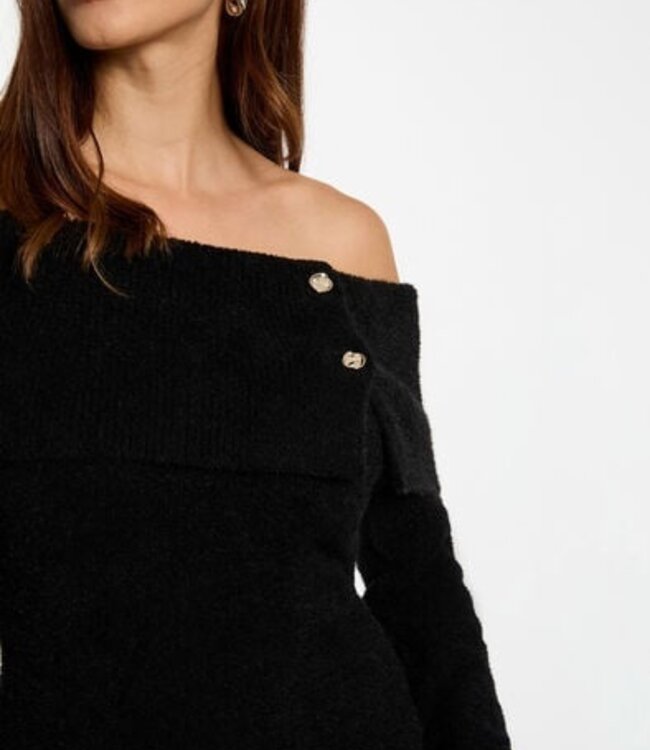 Morgan Korte off-shoulder jurk 252-RMBOGO Black