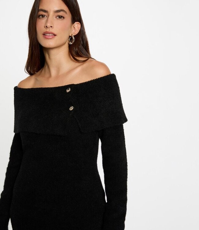 Morgan Korte off-shoulder jurk 252-RMBOGO Black