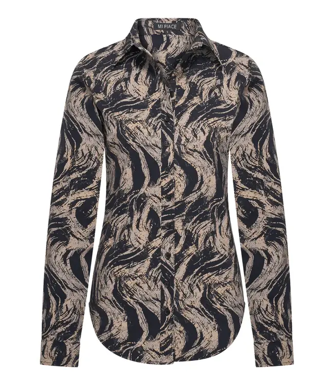 MI PIACE Travel Blouse Print Swirly 60840 Falcon