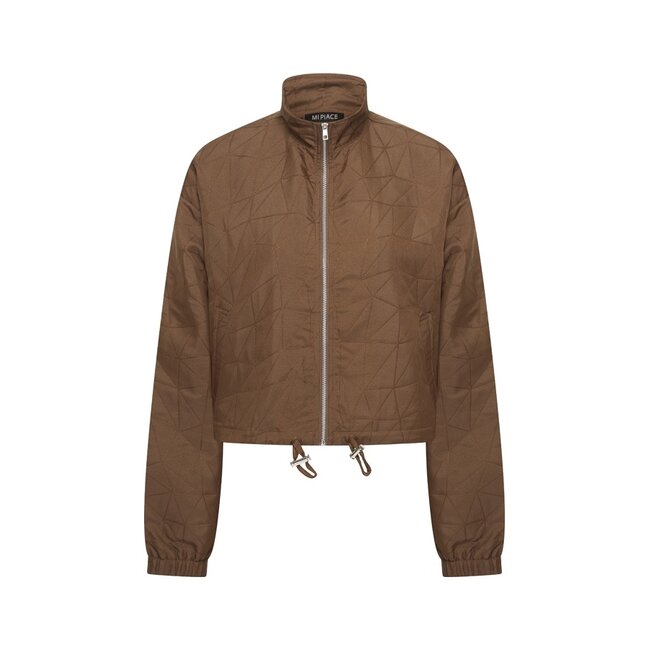MI PIACE Travel Jacket Woven Pattern MP2020038 Brown
