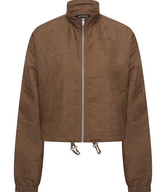 MI PIACE Travel Jacket Woven Pattern MP2020038 Brown