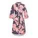 MI PIACE Travel Jurk Big Flower Print 2663  Dark Grey Rose