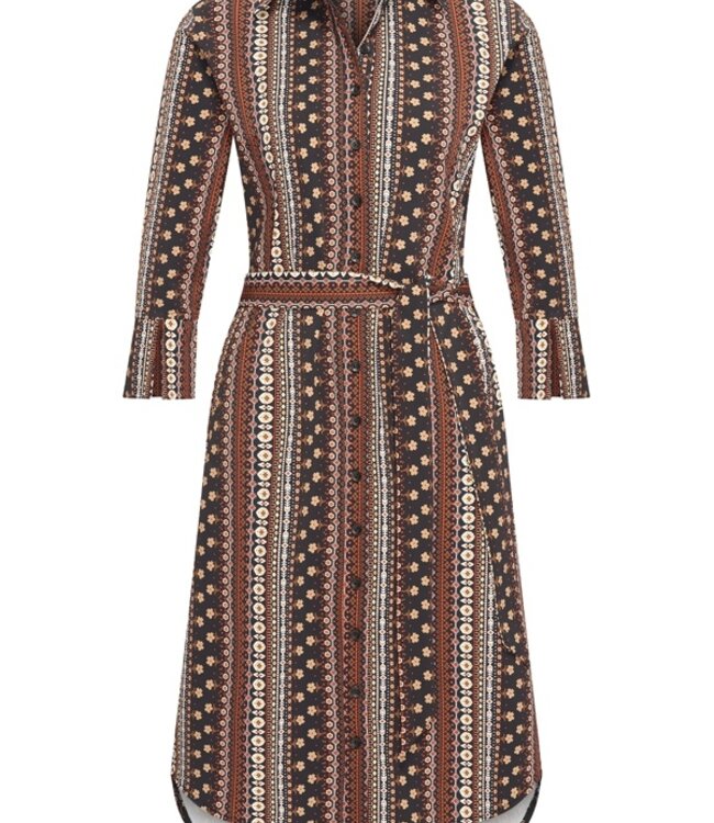 MI PIACE Travel Jurk  Boho Print 202092 Espresso