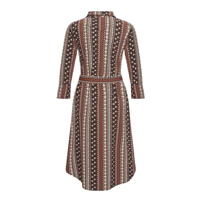 MI PIACE Travel Jurk  Boho Print 202092 Espresso