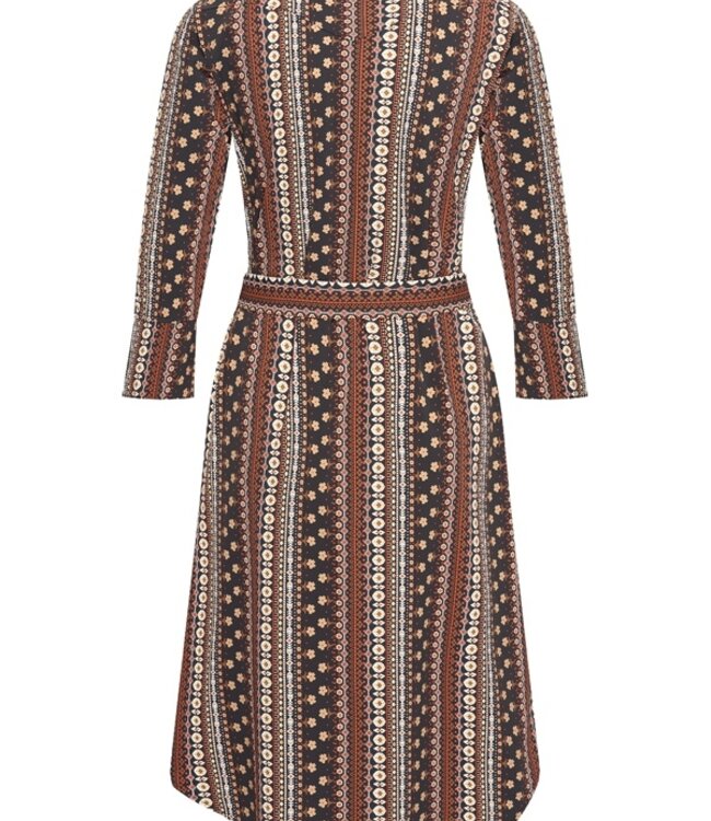 MI PIACE Travel Jurk  Boho Print 202092 Espresso