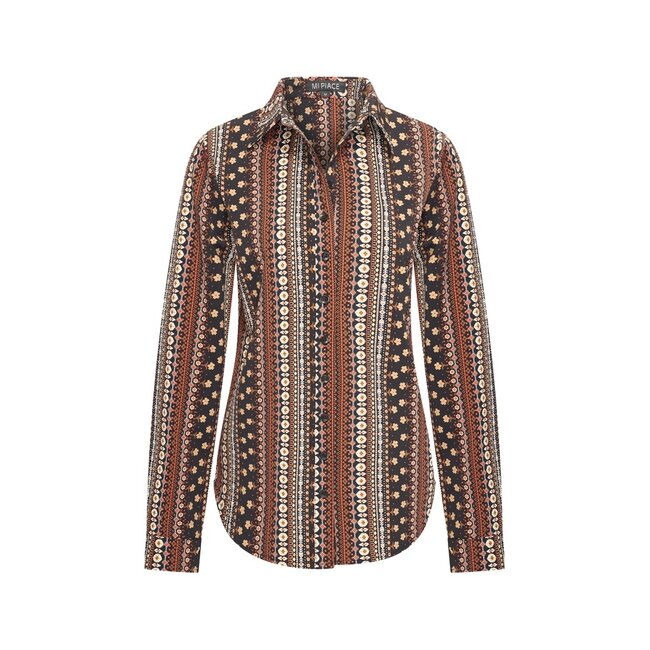 MI PIACE Travel Blouse Boho Print Espresso 60840