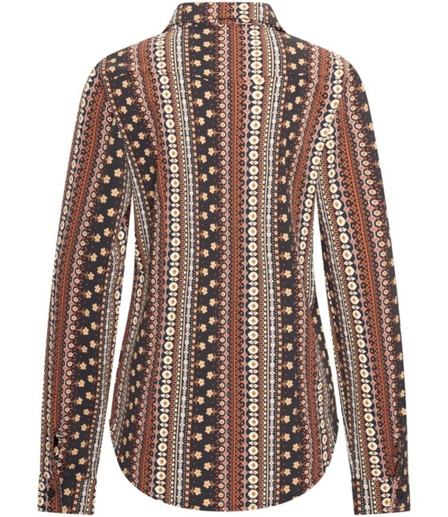 MI PIACE Travel Blouse Boho Print Espresso 60840