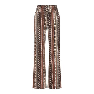 MI PIACE Travel  Flared Broek Boho Print Espresso 202089