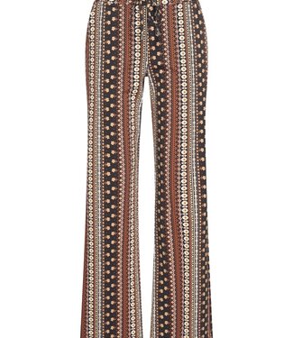 MI PIACE Travel  Flared Broek Boho Print Espresso 202089
