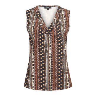 MI PIACE Travel Top Mouwloos Boho Print Espresso 202425