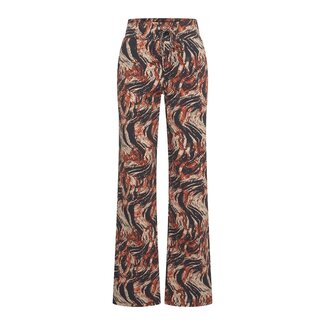 MI PIACE Travel Broek Flared Swirly Print 202089 Rust