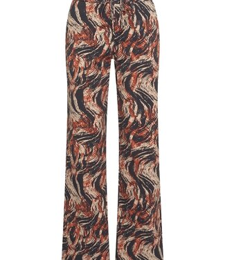 MI PIACE Travel Broek Flared Swirly Print 202089 Rust