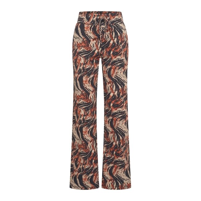 MI PIACE Travel Broek Flared Swirly Print 202089 Rust