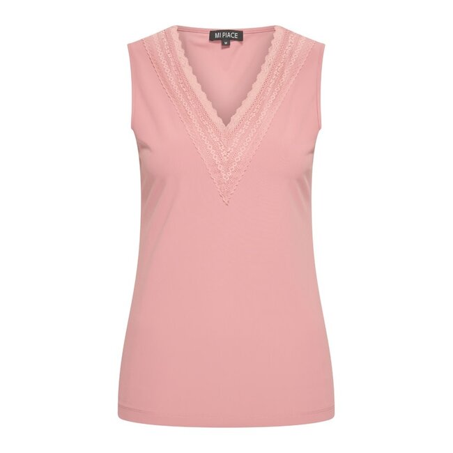 MI PIACE Travel Top Lace met Kant Uni 202254 Dusty Rose